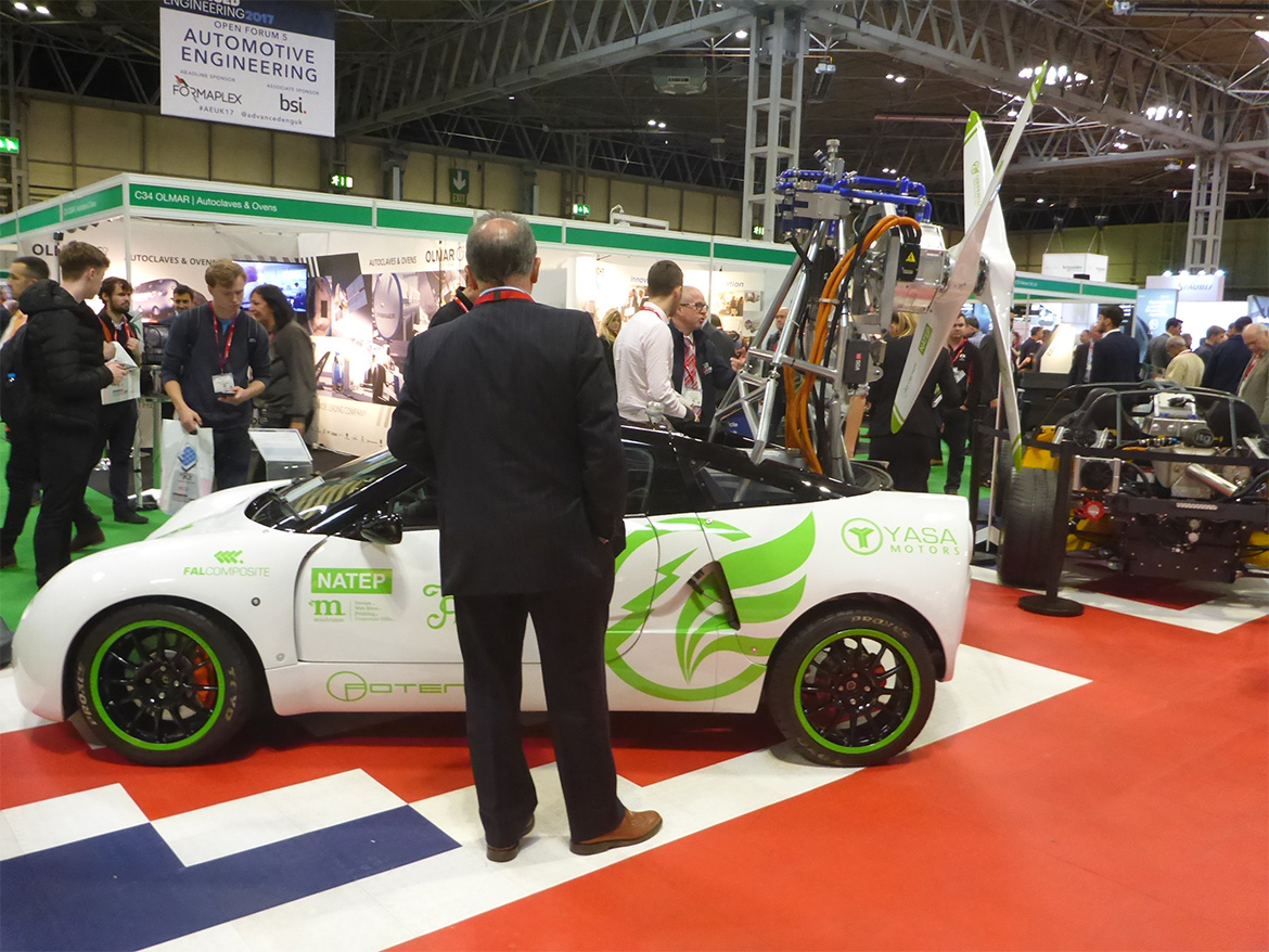 CRPS electric test vehicle Highlight Exhibit at the Advanced Engineering show